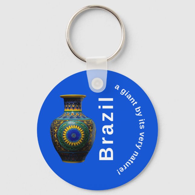 Chaveiro Brazil Giant Nature Mandala - Round Keychain (Frente)