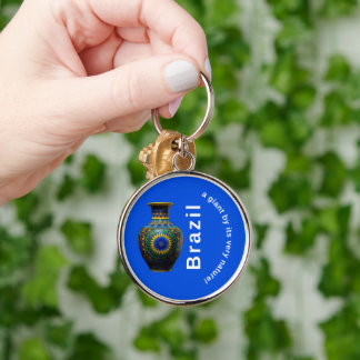 Chaveiro Brazil Giant Nature Mandala - Round Keychain