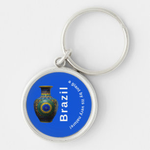 Chaveiro Brazil Giant Nature Mandala - Round Keychain