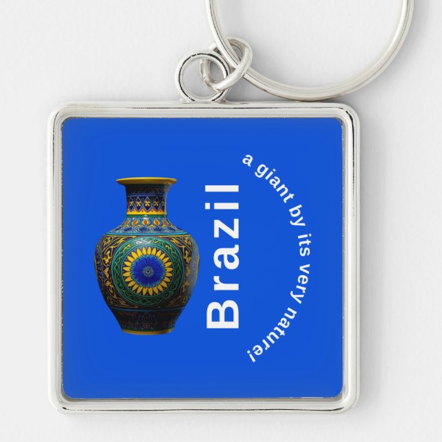 Chaveiro Brazil Giant Nature Mandala - Round Keychain (Frente)