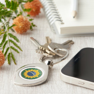 Chaveiro Brazil Solar Emblem - Luxury 3D National Pride Art
