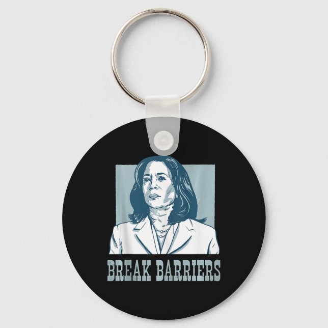 Chaveiro Break Barriers Kamala Harris Para A Eleição Do Pre (Frente)