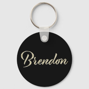 Chaveiro Brendon Name whitegold Button Schlüsselanhänger