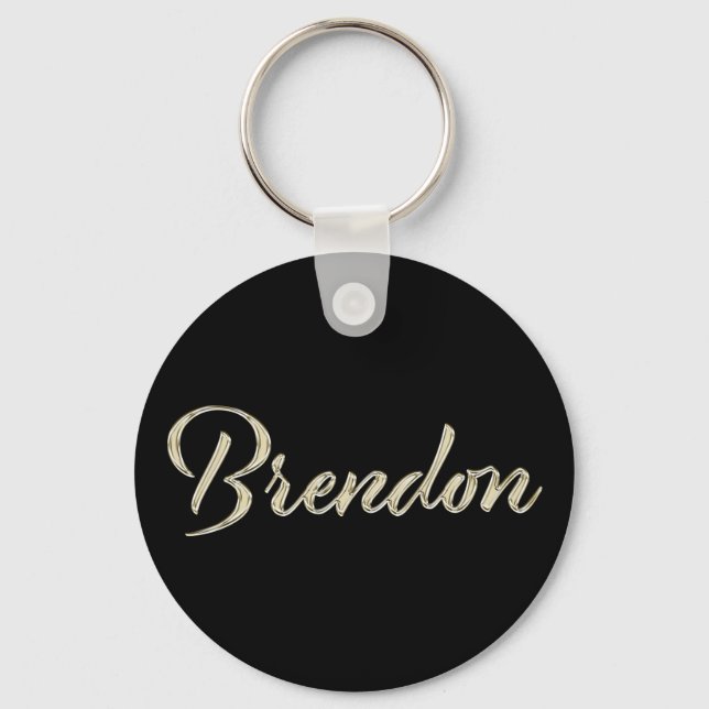 Chaveiro Brendon Name whitegold Button Schlüsselanhänger (Frente)