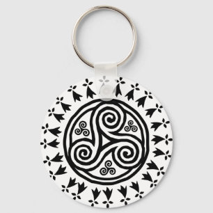 Chaveiro Breton triskel e herminas