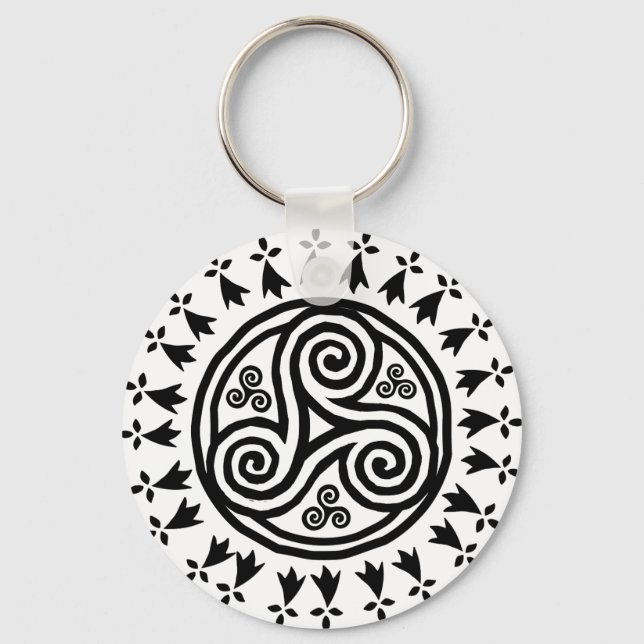 Chaveiro Breton triskel e herminas (Frente)