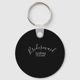 Chaveiro Bridesmaid bachelorette party add name modern
