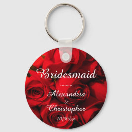 Chaveiro "Bridesmaid" - Crimson Rose Bouquet