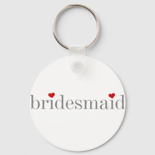 Chaveiro Bridesmaid de Texto da cinza