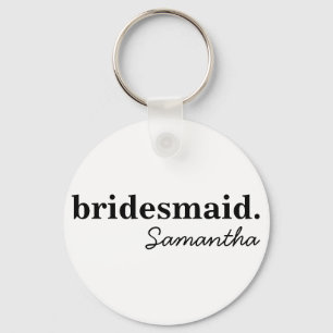 Chaveiro Bridesmaid do Chá de panela Moderno Personalizado