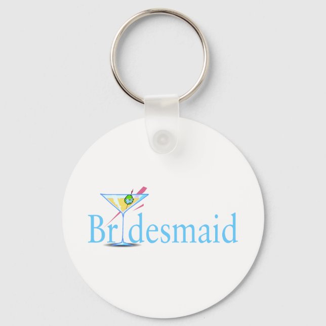 Chaveiro Bridesmaid Martini Blue (Frente)
