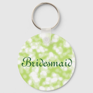Chaveiro Bridesmaid Personalizada com Brilho Verde