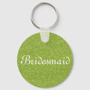 Chaveiro Bridesmaid Personalizada com Brilho Verde