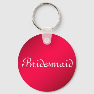 Chaveiro Bridesmaid Personalizada com Brilho Vermelho