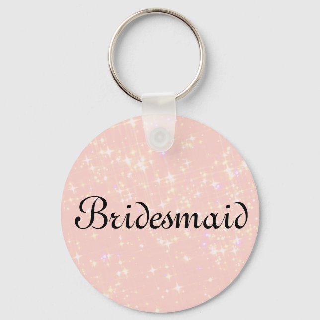 Chaveiro Bridesmaid Personalizada com Largura Rosa (Frente)