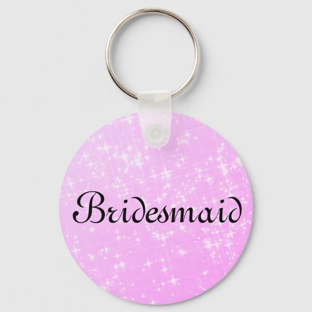 Chaveiro Bridesmaid Personalizada com Largura Rosa (Frente)