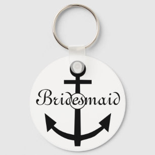 Chaveiro Bridesmaid Personalizada de Âncora Náutica