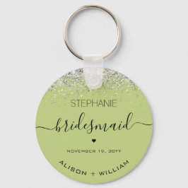 Chaveiro Bridesmaid Personalizado com Efeito Confete Brilha