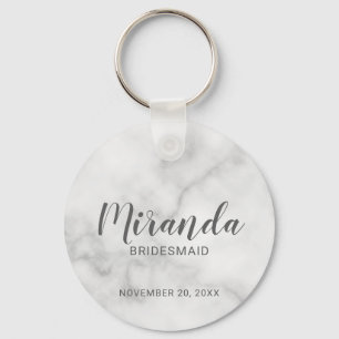 Chaveiro Bridesmaid Personalizado de Script Moderno