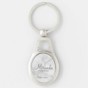 Chaveiro Bridesmaid Personalizado de Script Moderno