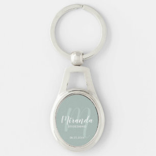 Chaveiro Bridesmaid Personalizado de Script Moderno