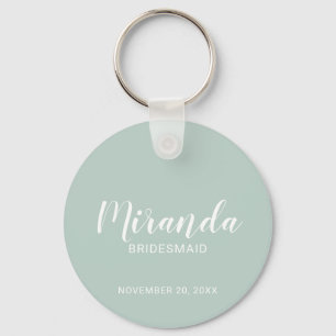 Chaveiro Bridesmaid Personalizado de Script Moderno
