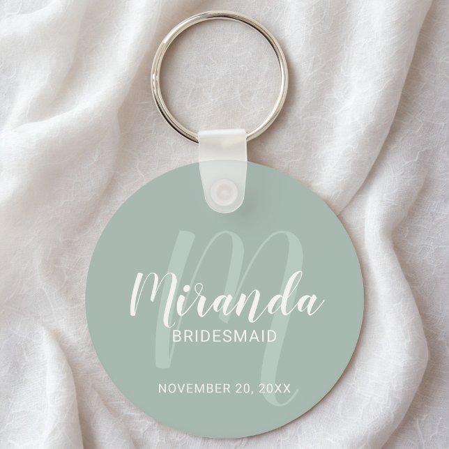 Chaveiro Bridesmaid Personalizado de Script Moderno (Criador carregado)