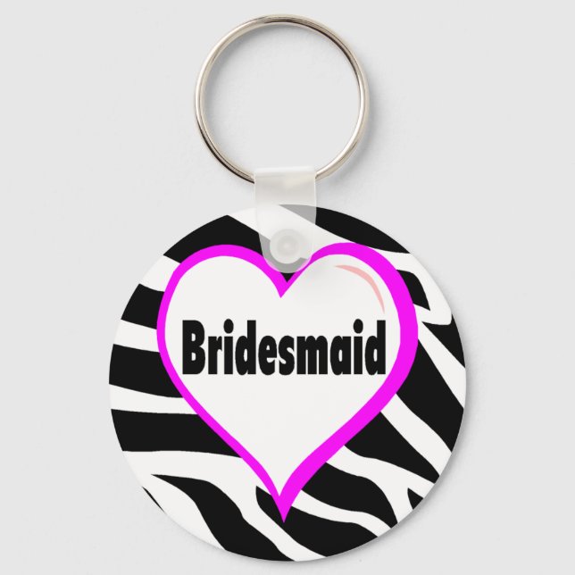 Chaveiro Bridesmaid (Zebra Stripes) (Frente)