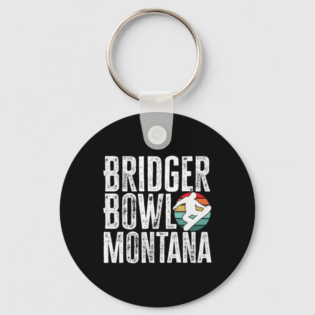 Chaveiro Bridger Bowl Montana Snowboard Snowboard Snowbo (Frente)