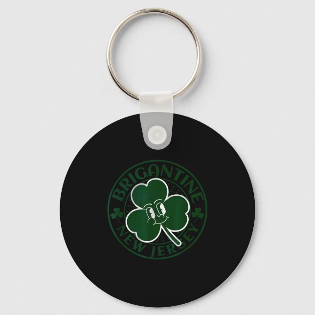 Chaveiro Brigantine New Jersey Irish Shamrock Nj Retro Souv (Frente)