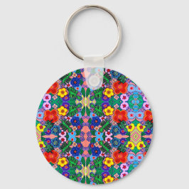 Chaveiro Bright Abstrato Flower Art
