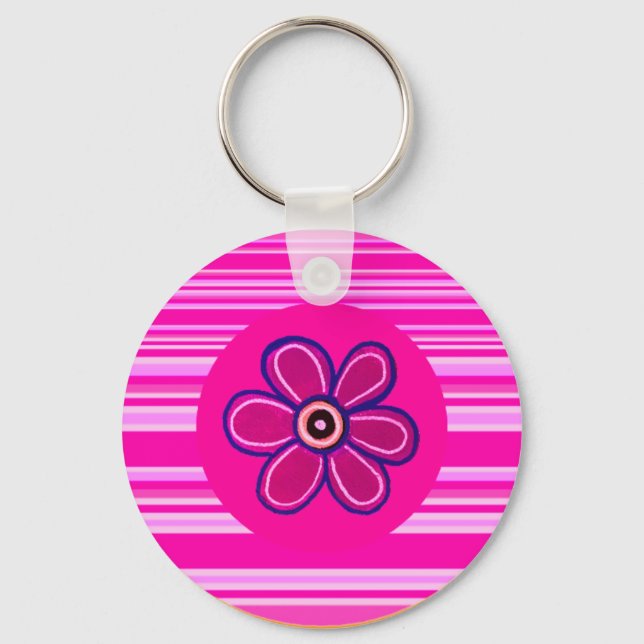 Chaveiro Bright Abstrato Flower Art (Frente)