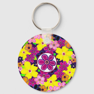 Chaveiro Bright Abstrato Flower Art