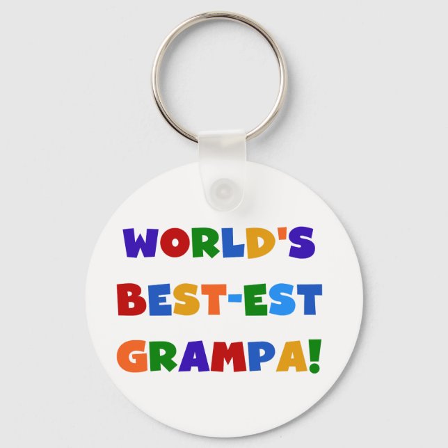 Chaveiro "Bright Colors World's Best Grampa Gifts" (Frente)