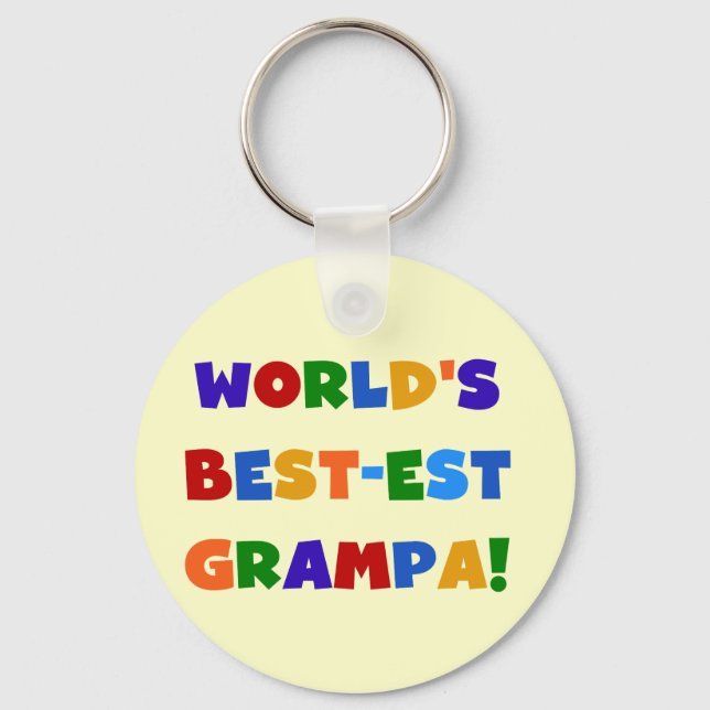 Chaveiro "Bright Colors World's Best Grampa Gifts" (Frente)