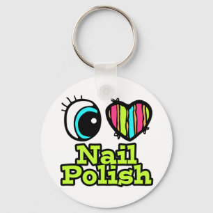 Chaveiro Bright Eye Heart I Love Nail Polonês