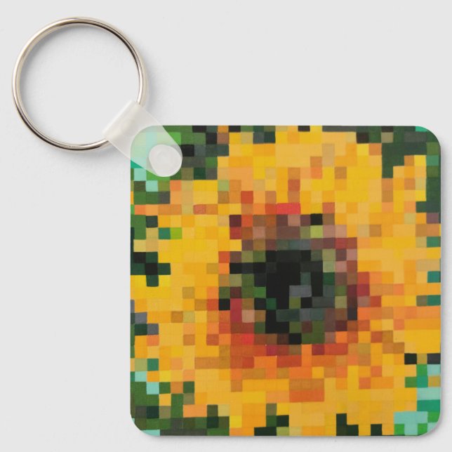 Chaveiro Bright sunflower on green background (Frente)
