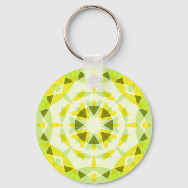 Chaveiro Bright Yellow Green Summer Star Dopamine Art (Frente)