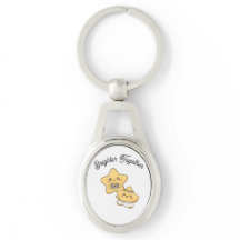 Brighter Together – Cute Couple keychain Gift