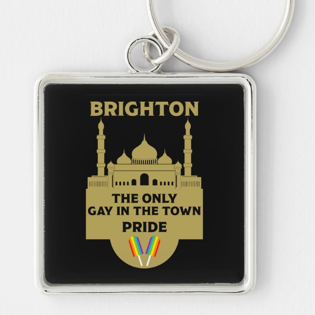 Chaveiro Brighton Orgulho gay - Brighton England LGBT - (Frente)