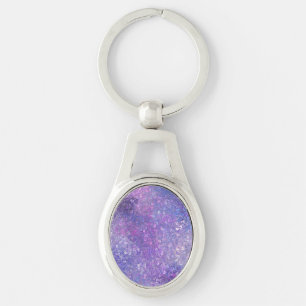 Chaveiro Brilho de Lantejoulas Rosa e Roxo