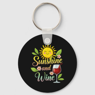 Chaveiro Brilho do Sol e Vinho Camiseta engraçada com troca