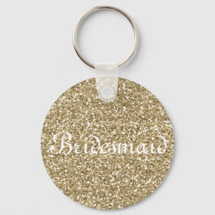 Chaveiro Brilho Dourado dama de honra personalizada