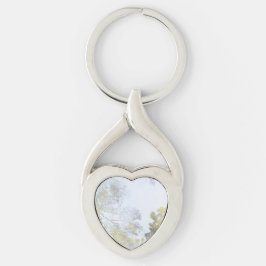 Chaveiro Brilho Dourado de Folha Larga