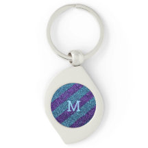 brilho roxo & azul monograma personalizado