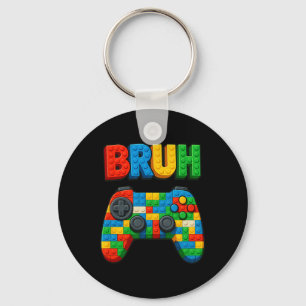 Chaveiro Brincar Blocos de Construção Bruh Dizendo Gamer Di