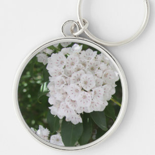 Chaveiro Brinco de Botão Floral de Laurel da Montanha Branc