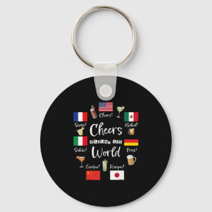 Chaveiro Brindes ao Redor do Mundo Férias Bebendo Dr Funny