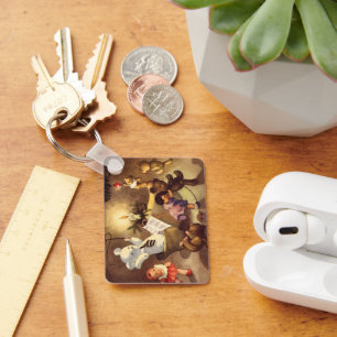 Chaveiro Brinquedos do natal vintage, bonecas de dança,