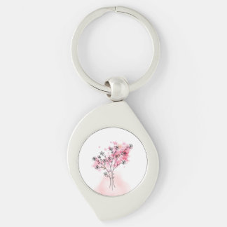 Chaveiro Brisa de Flor - Pingente de Floral em Forma de Lág